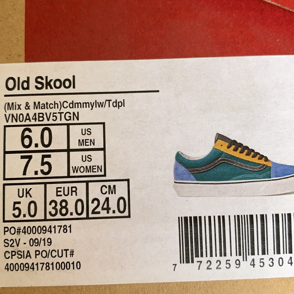 VANS OLD SKOOL MIX & MATCH Cdmmylw/Tdpl MENS - Picture 14 of 14